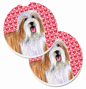 Dog Themed Valentine's Day Cup Holder Car Coasters (Set of 2) - 638508589293