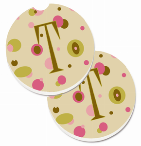 Letter Monogram Cup Holder Car Coasters (Set of 2) - 638508567741