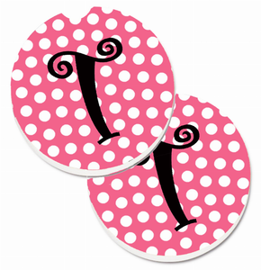 Letter Monogram Cup Holder Car Coasters (Set of 2) - 638508567239