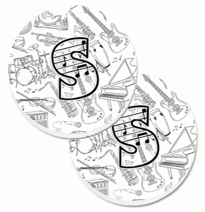 Letter Musical Letters Cup Holder Car Coasters (Set of 2) - 638508585080