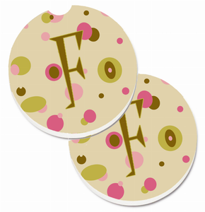 Letter Monogram Cup Holder Car Coasters (Set of 2) - 638508567604