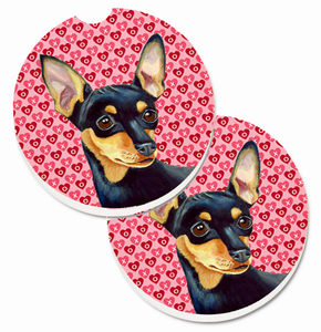 Dog Themed Valentine's Day Cup Holder Car Coasters (Set of 2) - 638508587428
