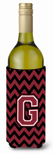 Monogram Letter Chevron Wine Bottle Hugger - 638508016010