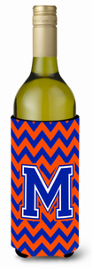 Monogram Letter Chevron Wine Bottle Hugger - 638508009739