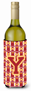 Monogram Letter Football Wine Bottle Hugger - 638508041890