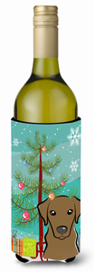 Christmas Tree and Dog Wine Bottle Hugger - 638508107060