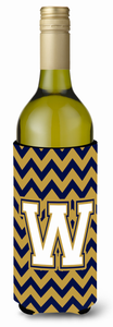 Monogram Letter Chevron Wine Bottle Hugger - 638508031730