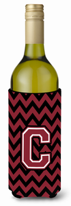 Monogram Letter Chevron Wine Bottle Hugger - 638508015976
