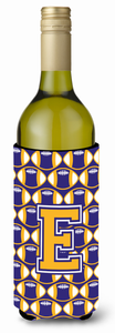 Monogram Letter Football Wine Bottle Hugger - 638508037015