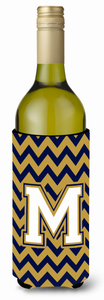 Monogram Letter Chevron Wine Bottle Hugger - 638508031631