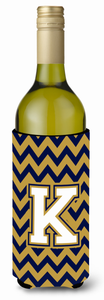 Monogram Letter Chevron Wine Bottle Hugger - 638508031617