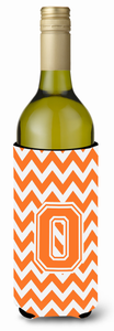 Monogram Letter Chevron Wine Bottle Hugger - 638508011053