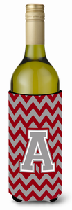 Monogram Letter Chevron Wine Bottle Hugger - 638508008831