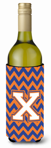 Monogram Letter Chevron Wine Bottle Hugger - 638508034083