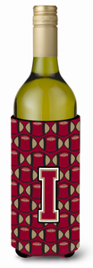 Monogram Letter Football Wine Bottle Hugger - 638508048219
