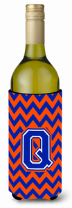 Monogram Letter Chevron Wine Bottle Hugger - 638508009777