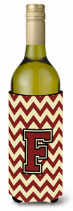 Monogram Letter Chevron Wine Bottle Hugger - 638508034687