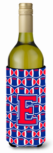 Monogram Letter Football Wine Bottle Hugger - 638508046611
