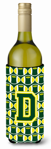 Monogram Letter Football Wine Bottle Hugger - 638508045829