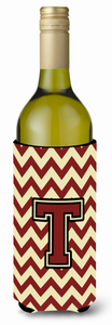 Monogram Letter Chevron Wine Bottle Hugger - 638508034823