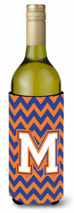 Monogram Letter Chevron Wine Bottle Hugger - 638508033970