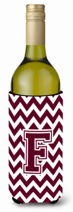 Monogram Letter Chevron Wine Bottle Hugger - 638508015488