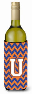 Monogram Letter Chevron Wine Bottle Hugger - 638508034052