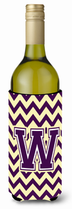 Monogram Letter Chevron Wine Bottle Hugger - 638508032515