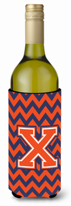 Monogram Letter Chevron Wine Bottle Hugger - 638508008282