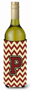 Monogram Letter Chevron Wine Bottle Hugger - 638508034786