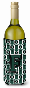 Monogram Letter Football Wine Bottle Hugger - 638508042484