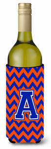 Monogram Letter Chevron Wine Bottle Hugger - 638508009616