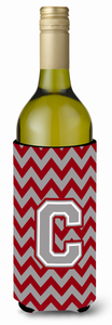 Monogram Letter Chevron Wine Bottle Hugger - 638508008855