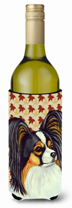 Fall Leaves Design with Dog Wine Bottle Hugger - 615872700240