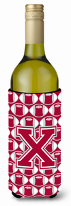 Monogram Letter Football Wine Bottle Hugger - 638508037985