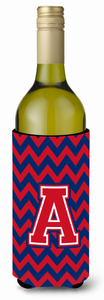 Monogram Letter Chevron Wine Bottle Hugger - 638508017512