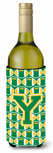 Monogram Letter Football Wine Bottle Hugger - 638508041111