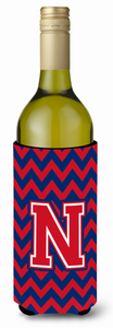 Monogram Letter Chevron Wine Bottle Hugger - 638508017642