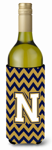 Monogram Letter Chevron Wine Bottle Hugger - 638508031648