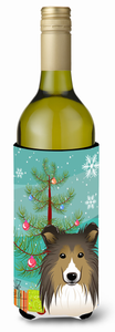 Christmas Tree and Dog Wine Bottle Hugger - 638508107145