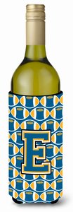 Monogram Letter Football Wine Bottle Hugger - 638508047397