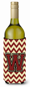 Monogram Letter Chevron Wine Bottle Hugger - 638508034854