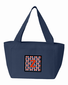 Letter Z Football Orange, Blue and white Lunch Bag - 638508863898