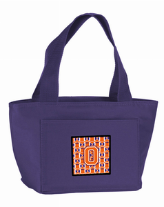 Football Orange, White and Regalia Lunch Bag - 638508858580