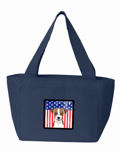 American Flag and Jack Russell Terrier Lunch Bag - 638508864161