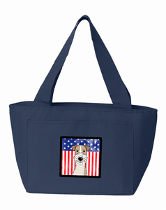 American Flag and Wire Haired Fox Terrier Lunch Bag - 638508864611
