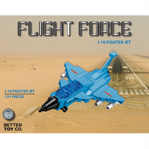 J-10 Firefly Fighter Jet Building Brick Kit (121 pcs) - 667741122417