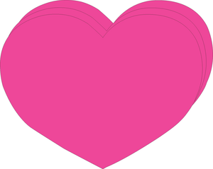Pink Heart Bright Neon Single Color Super Cut-Outs - 098497064186