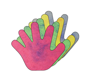 Hand Marble Assorted Colors Creative Cut-Outs - 098497013030