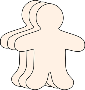 Person Foam Small Single Color Creative Cut-Outs - 098497073324